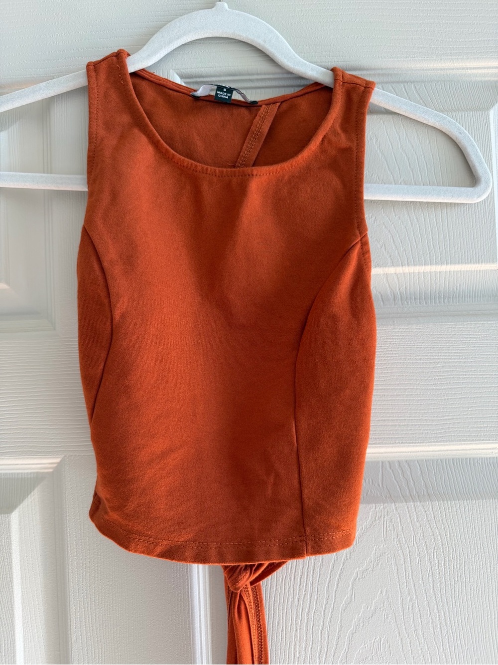 Lulu's Rust Tie-Back Scoop Neck Tank